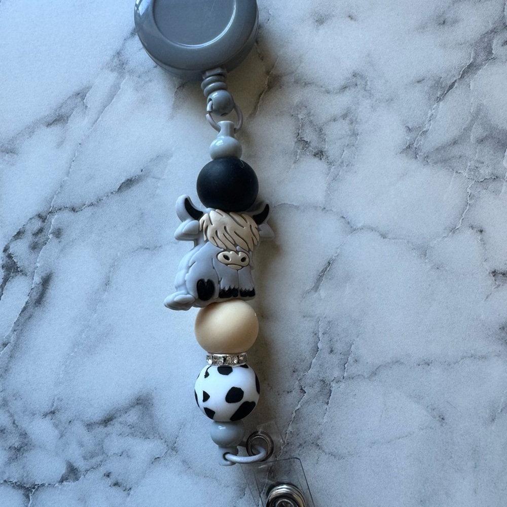 Cute Cow-Themed Badge Reel